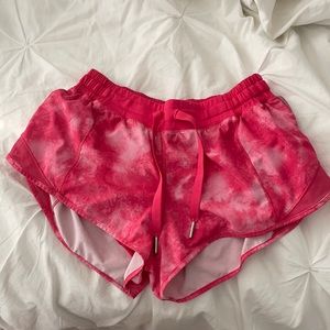 Lululemon pink tie dye hotty hot shorts